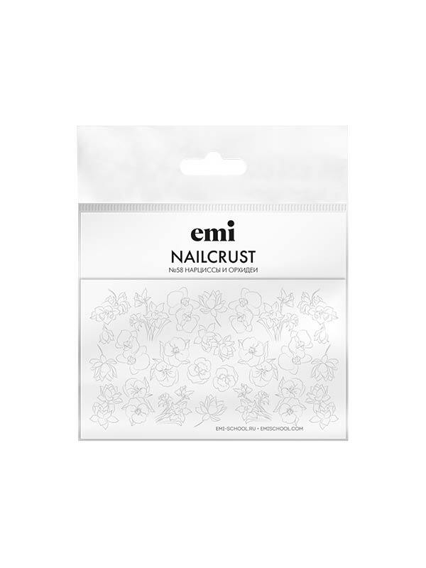 Купить NAILCRUST Трафареты-слайдеры №58 Нарциссы и орхидеи в официальном магазине EMI с доставкой по России