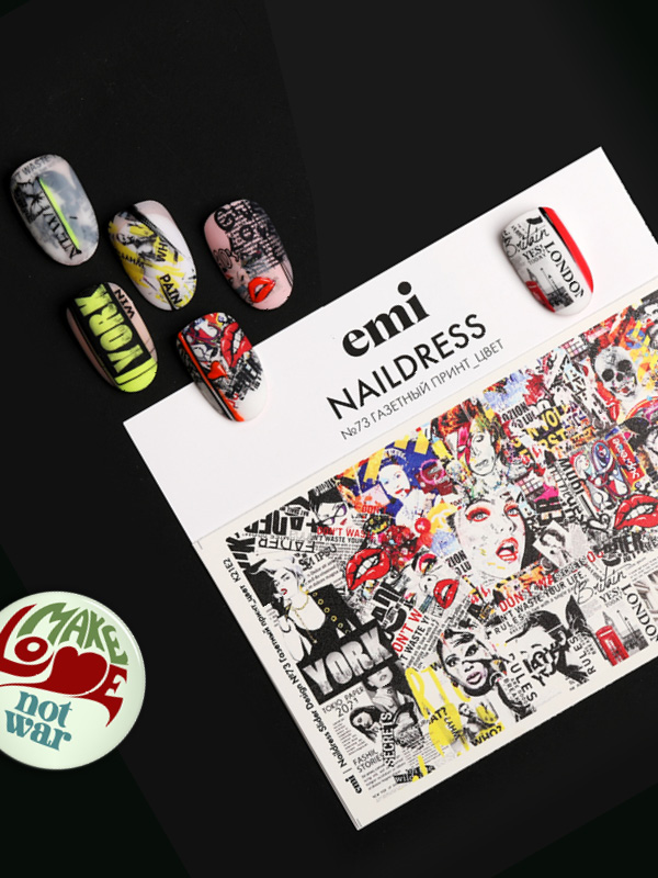 Купить Naildress Slider Design №73 Газетный принт_цвет в официальном магазине EMI с доставкой по России